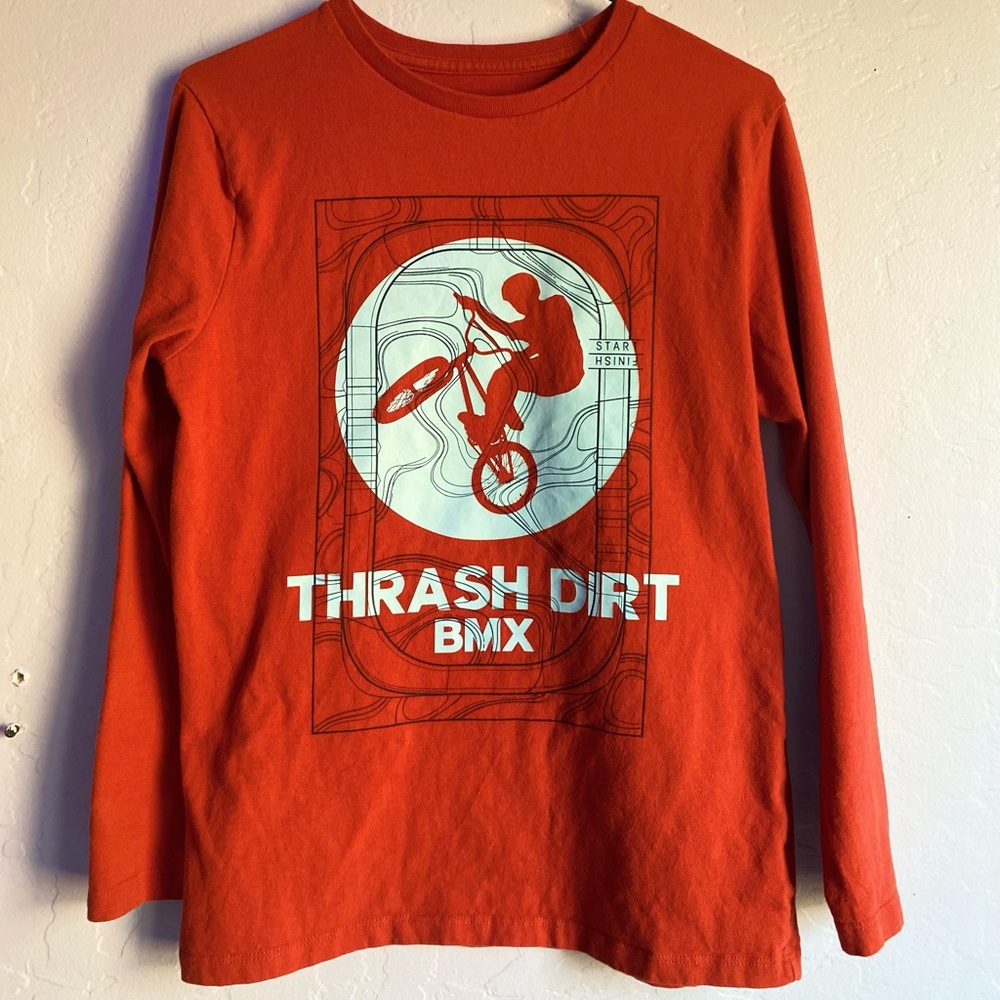 GapKids Thrash Dirt BMX Graphic Tee Long Sleeved